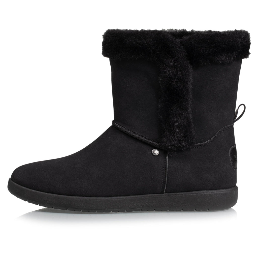 Bottines Femme fourrées avec revers Noir –