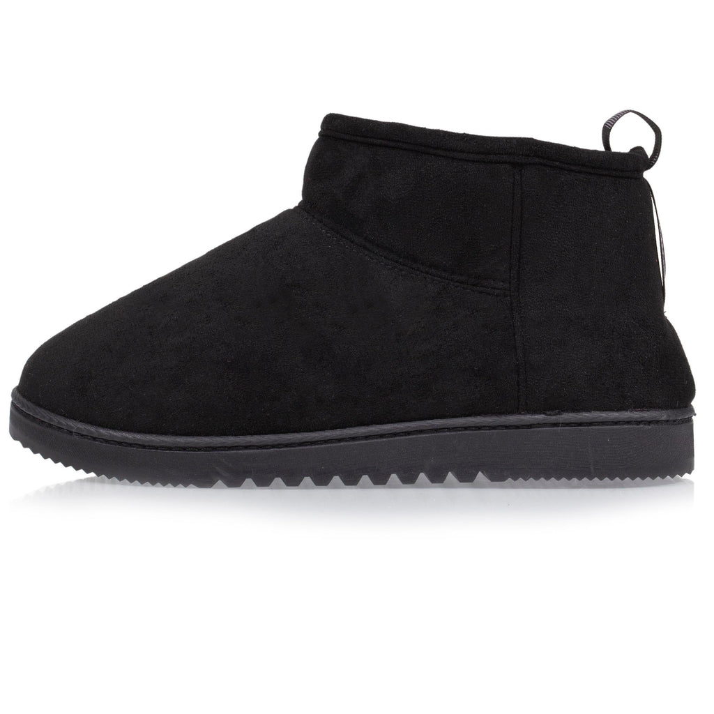 Chaussons bottillons Femme suedine Noir Isotoner