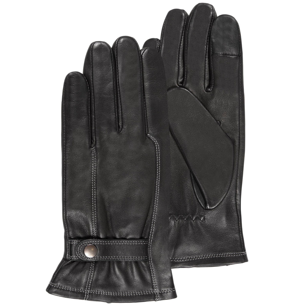 Gants Isotoner, gants compatibles écrans tactiles homme en cuir noir I  Igert Chaussure&Maroquinerie