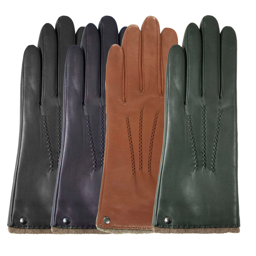 Gants femme cuir Isotoner violet taille M