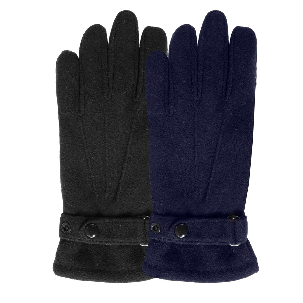 Gants Homme Polaire recyclée Noir