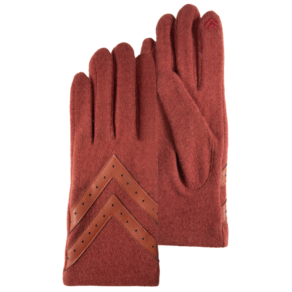 Gants Femme tactiles laine mandarine –