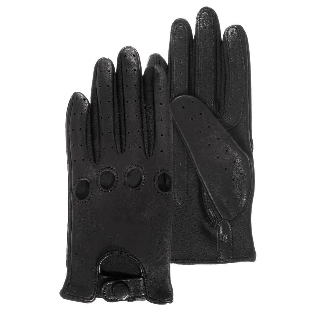 Gants de conduite cuir Femme Noir –