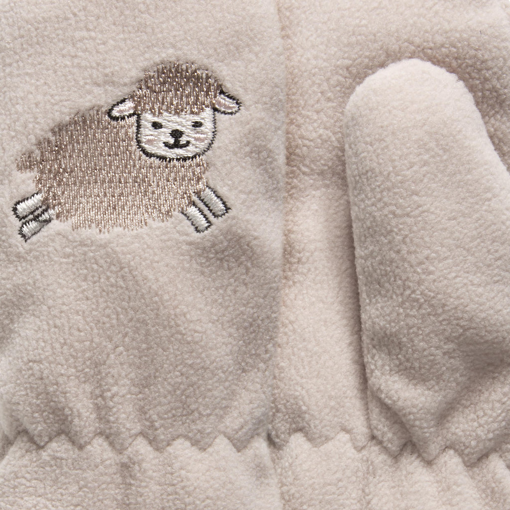 Alwero Freeze Moufles enfant laine polaire moumoute - Moufles en laine  marron
