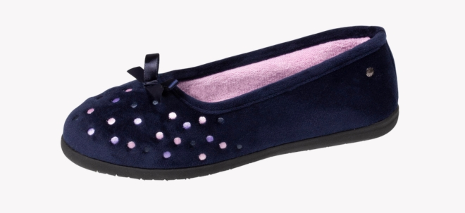 Chaussons Femme Isotoner - Marron, Velours, Style Ballerine, Pointure 41/42, Neuf Avec Emballage