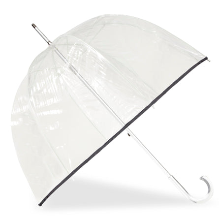 Parapluie cloche transparent PVC/Noir - Isotoner