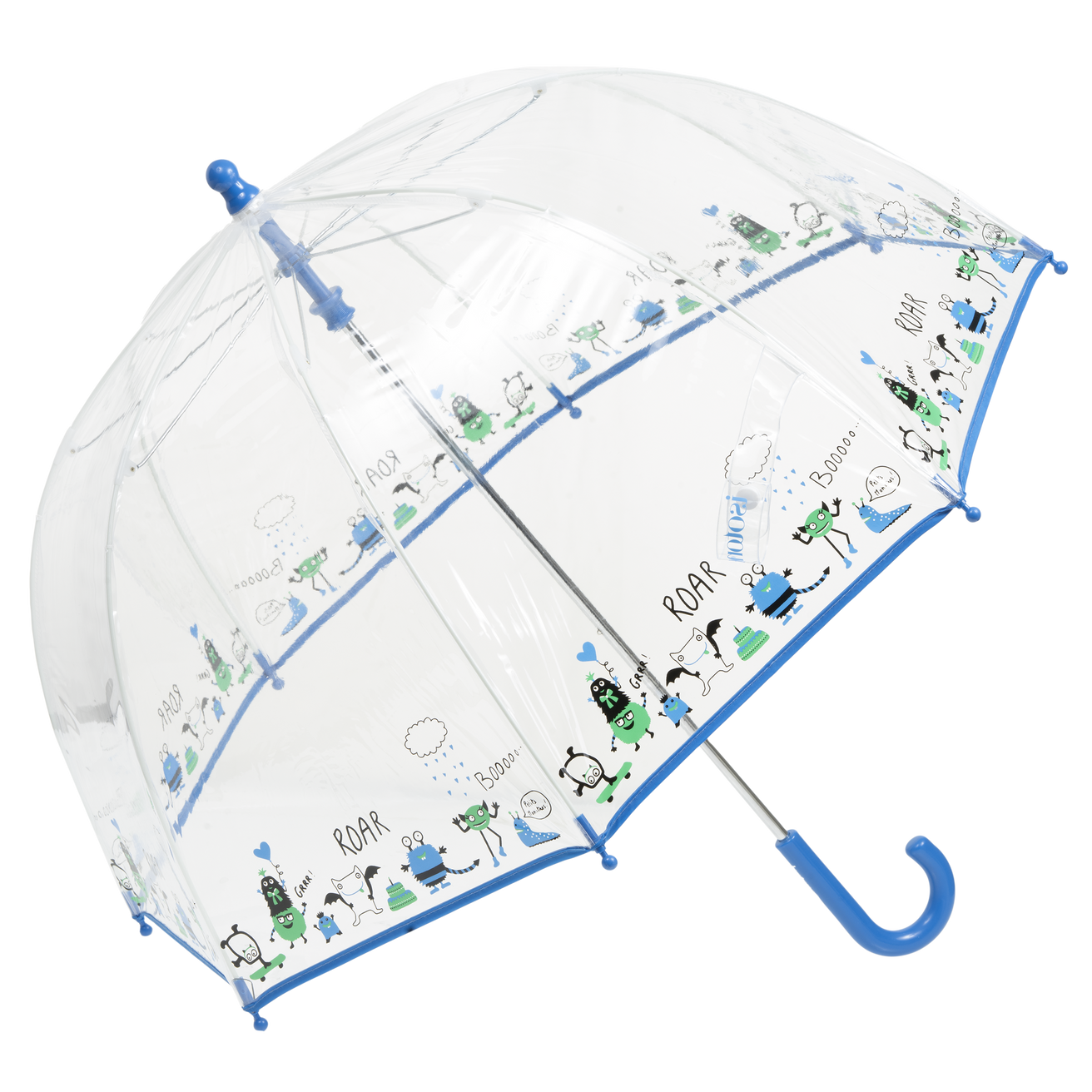 Parapluie Enfant transparent PVC/Monstre bleu