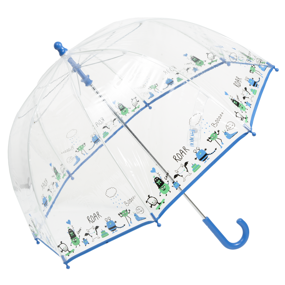 Parapluie Enfant transparent PVC/Monstre bleu - Isotoner
