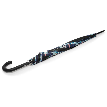 Parapluie Canne upcyclé Patchwork Rayure - Isotoner