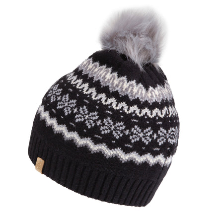 Bonnet Femme jacquard Noir/Gris - Isotoner