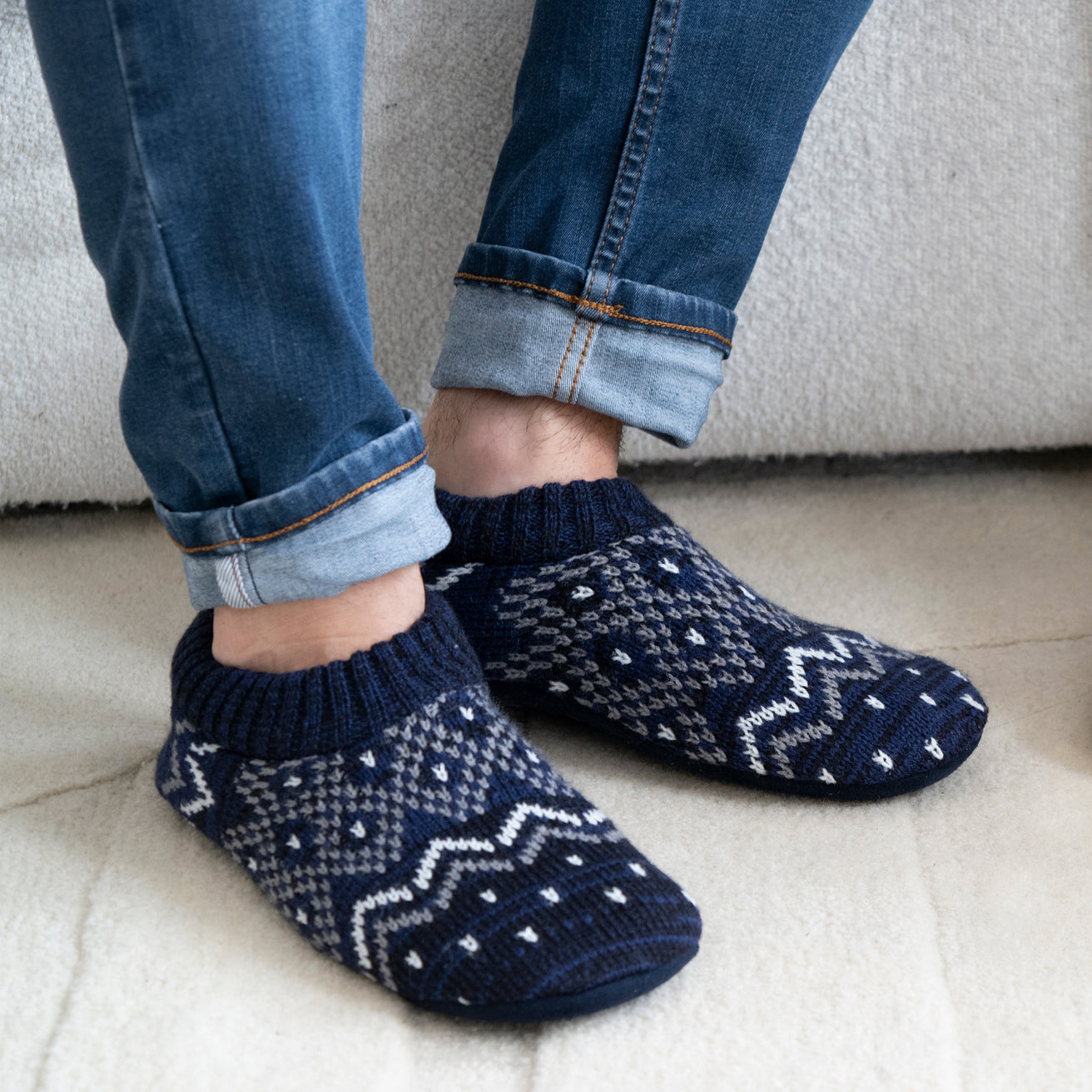 Chaussettes-chaussons Homme Marine