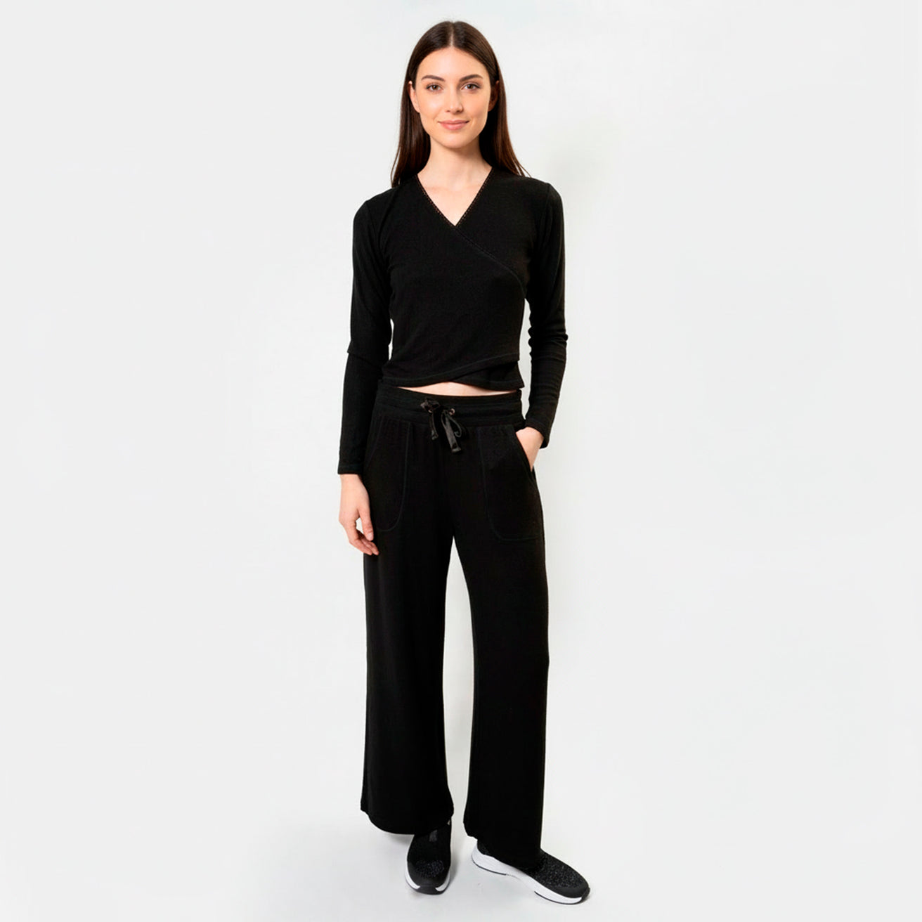 Pantalon large Femme Noir