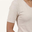 T-shirt à manches courtes Femme Beige