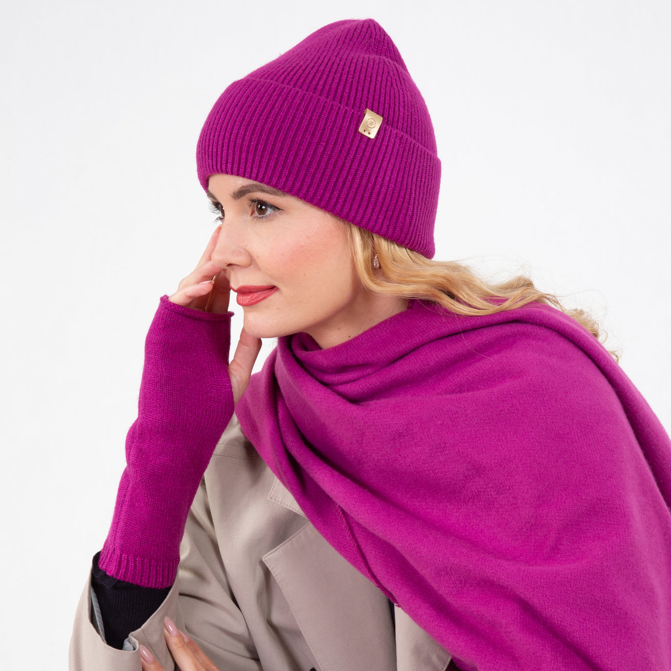 Mitaines Femme Maille longues Groseille