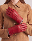 Gants Femme cuir chaud Coquelicot