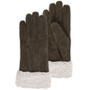 Gants Femme Cognac en cuir chocolat - Isotoner