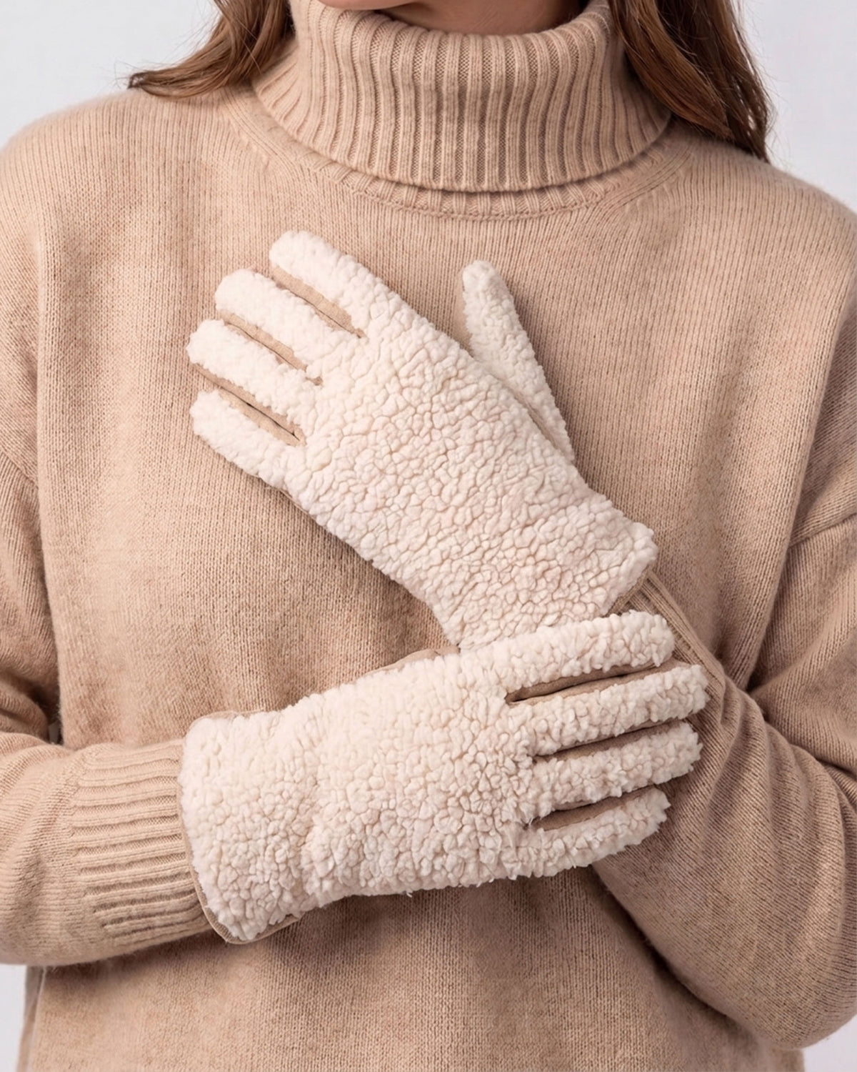Gants Femme Crème sherpa