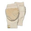 Mitaines femme fourrure Beige