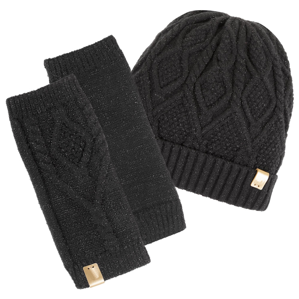 Mitaines Femme Maille Ultra-doux lurex Noir - Isotoner