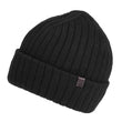 Bonnet Homme Maille Côtelée Noir