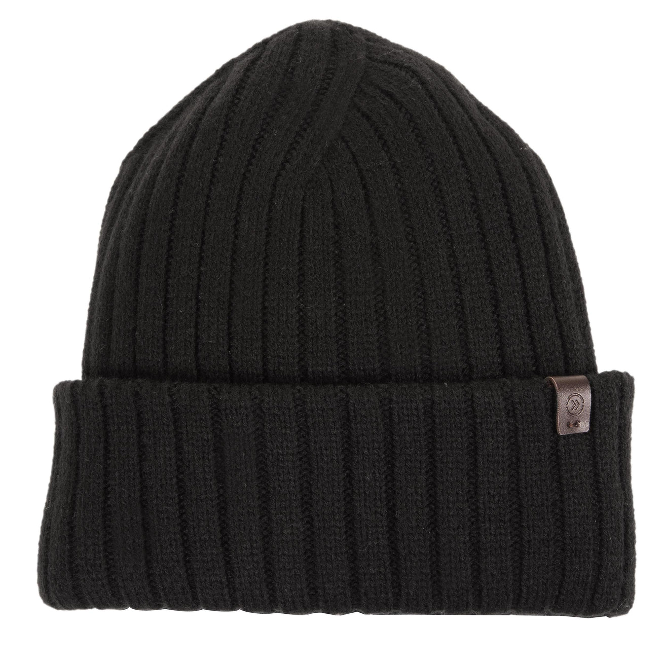 Bonnet Homme Maille Côtelée Noir
