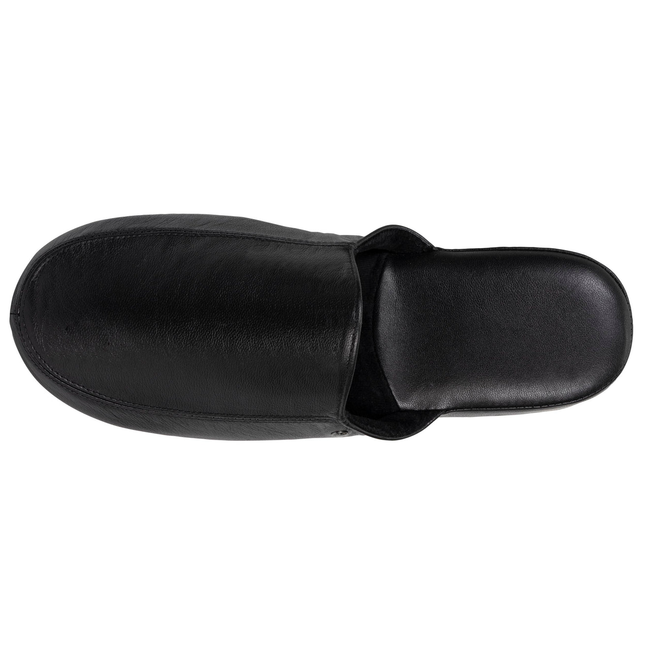 Chausson mules cuir Homme Noir