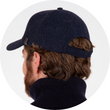Casquette homme laine Chevrons