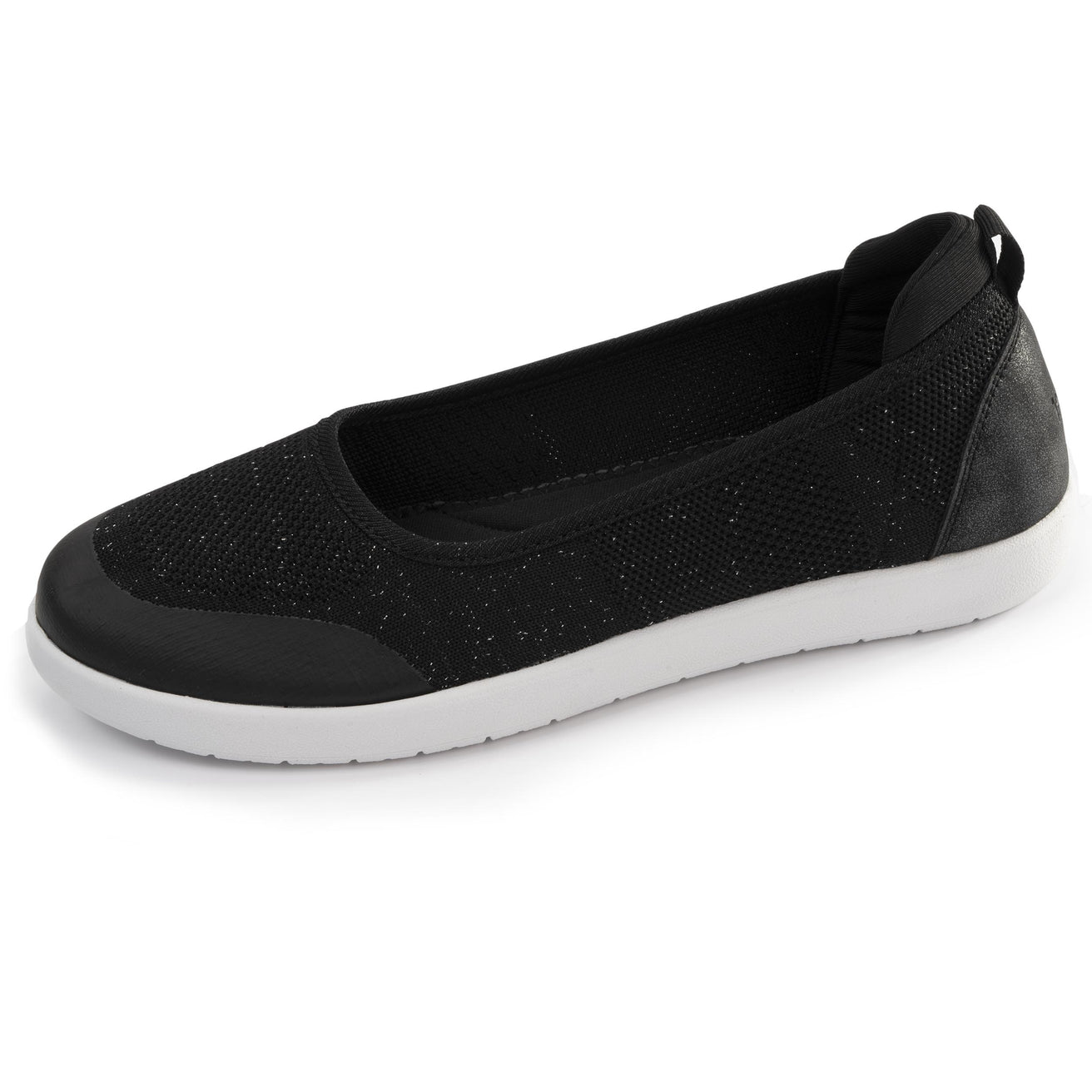 Ballerines Femme slip-on Noir lurex