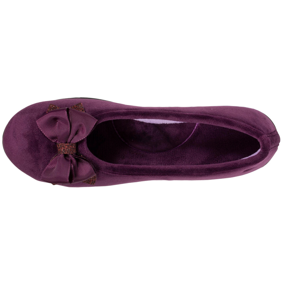 Chaussons ballerines Femme Aubergine - Isotoner