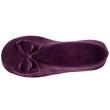 Chaussons ballerines Femme Nœud Aubergine