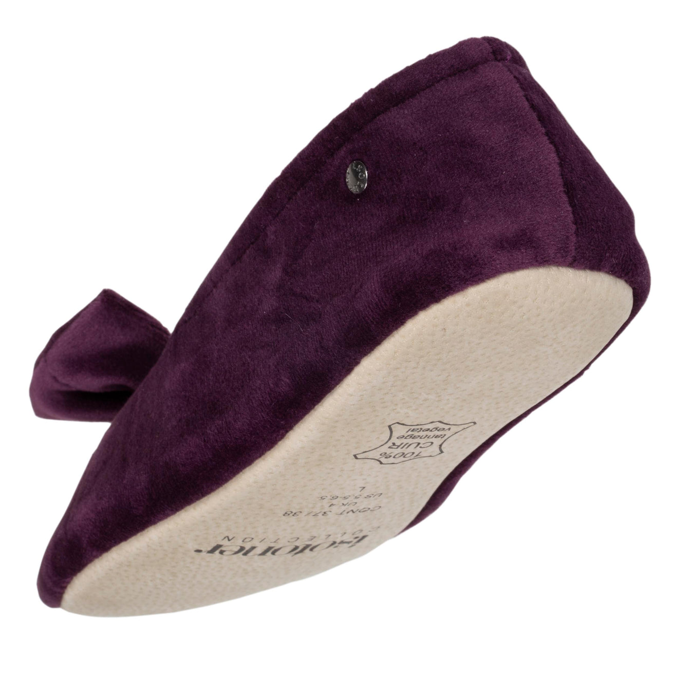 Chaussons ballerines Femme Nœud Aubergine