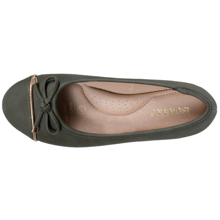 Ballerines Femme corde talon compensé Kaki - Isotoner