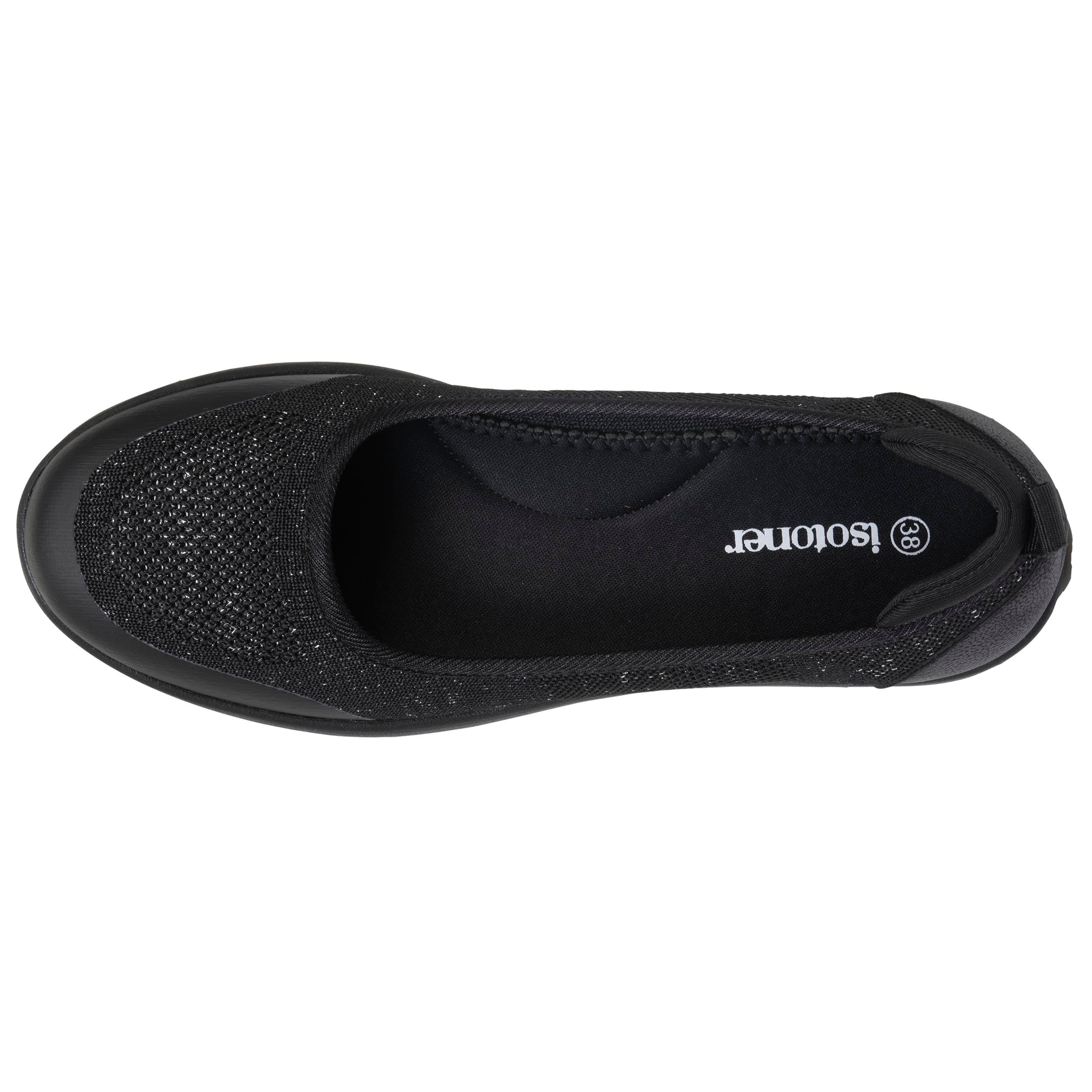 Mocassins Isotoner Femme - Confort Extrême, Semelle Souple - Technologie EVERYWEAR - Faciles à Enfiler, Sans Fermeture - Bi-matières