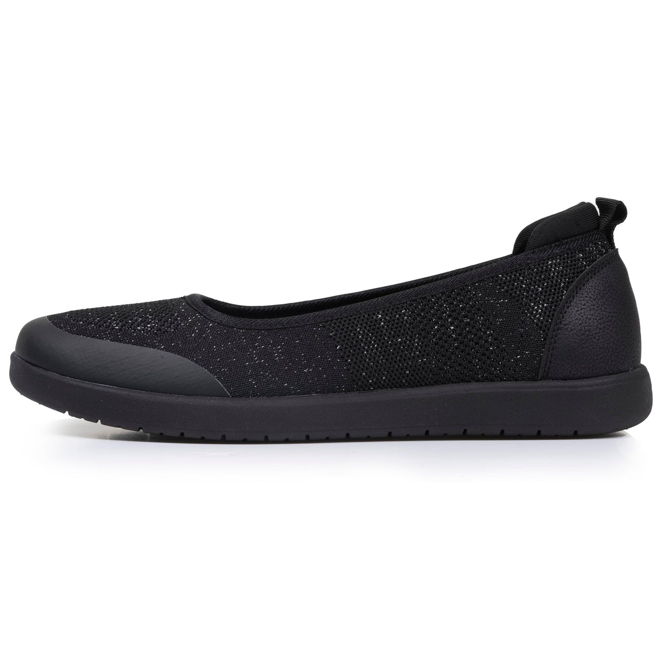 Ballerines Femme slip-on Lurex Noir