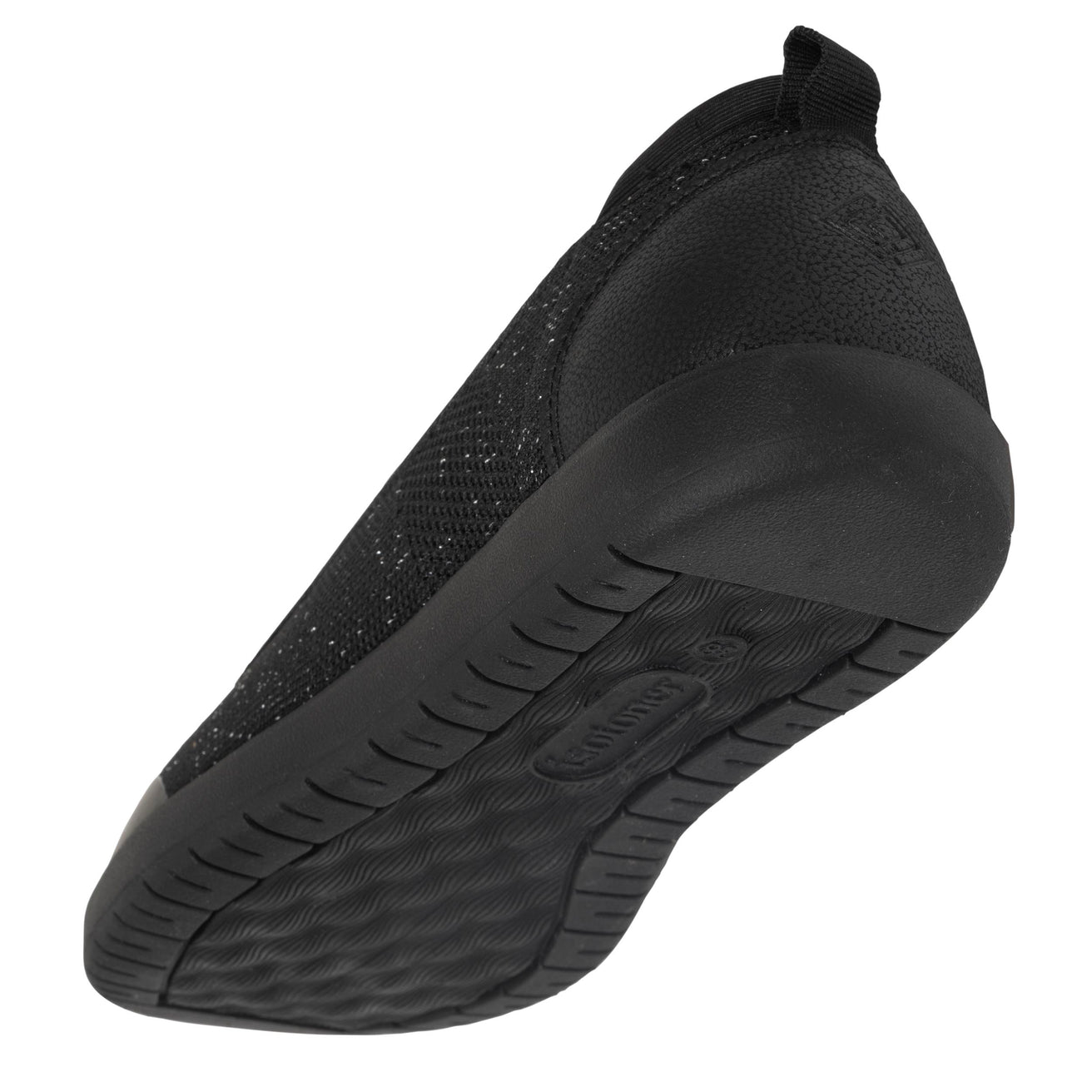 Ballerines Femme slip-on Lurex Noir