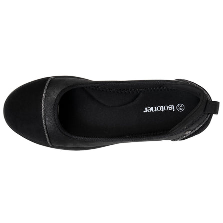 Ballerines Femme slip-on confort Noir Argent - Isotoner