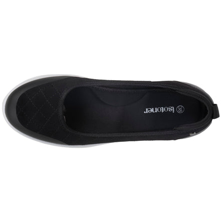 Ballerines Femme slip-on Noir Matelassé - Isotoner