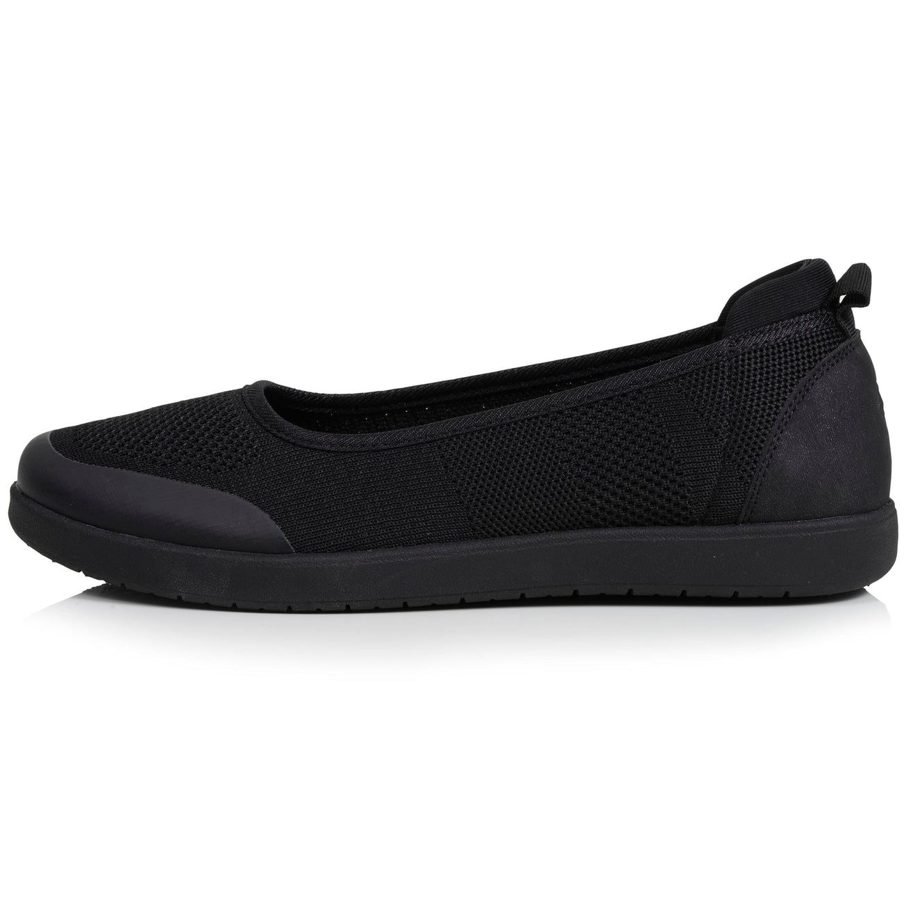 Ballerines Femme slip on Noir Perforé