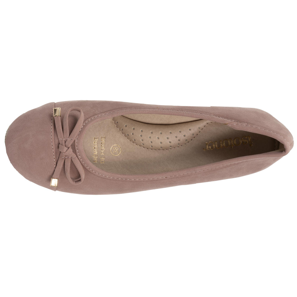 Ballerines Femme corde compensé Rose poudré - Isotoner