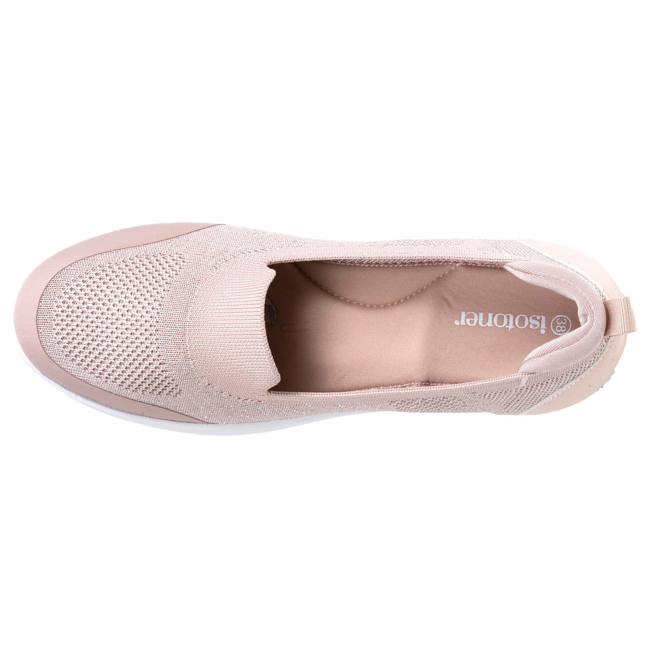 Ballerines femme slip on confort Rose
