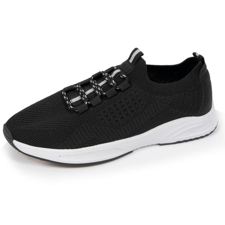 Basket Confort Homme slip-on lacets Noir - Isotoner
