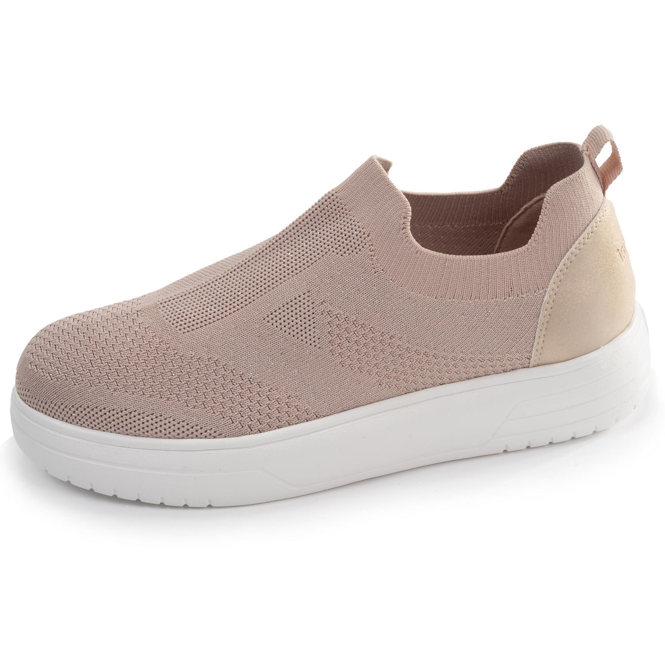 Baskets Femme slip-on plateforme Rose poudré Isotoner