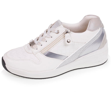 Baskets à talon zippée Femme Blanc - Isotoner
