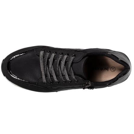 Baskets Femme CONFORT PLUS talon zippées Noir - Isotoner