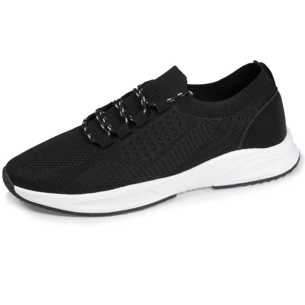 Baskets Confort Homme slip-on lacets Noir - Isotoner