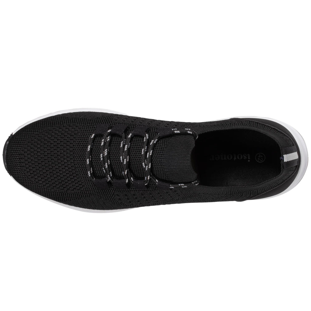 Baskets Confort Homme slip-on lacets Noir - Isotoner