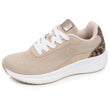 Baskets Femme Confort Beige/Léopard