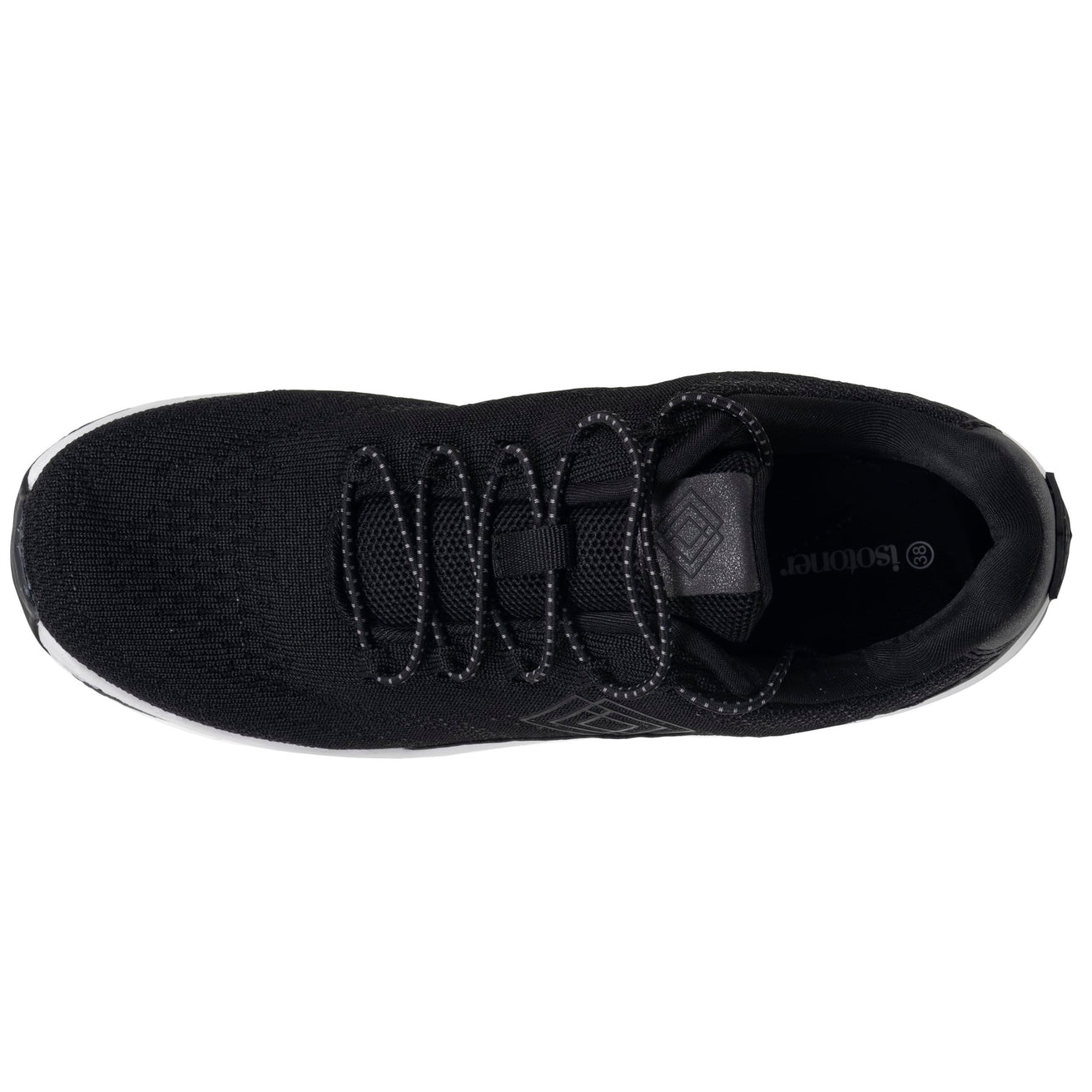 Baskets Femme Confort lacets Noir