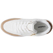 Baskets Femme détail zip Blanc/Léopard