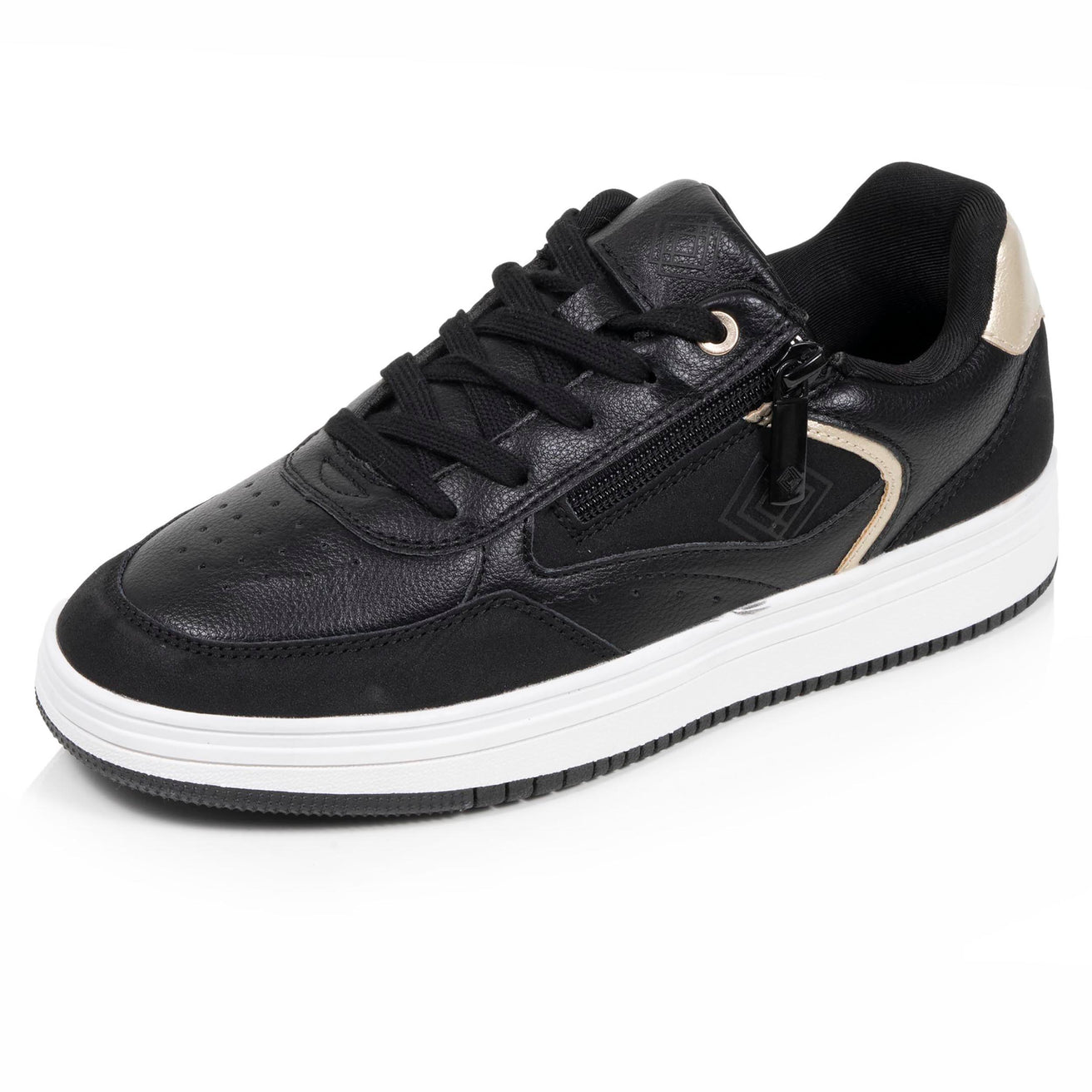 Baskets Femme détail zip Noir